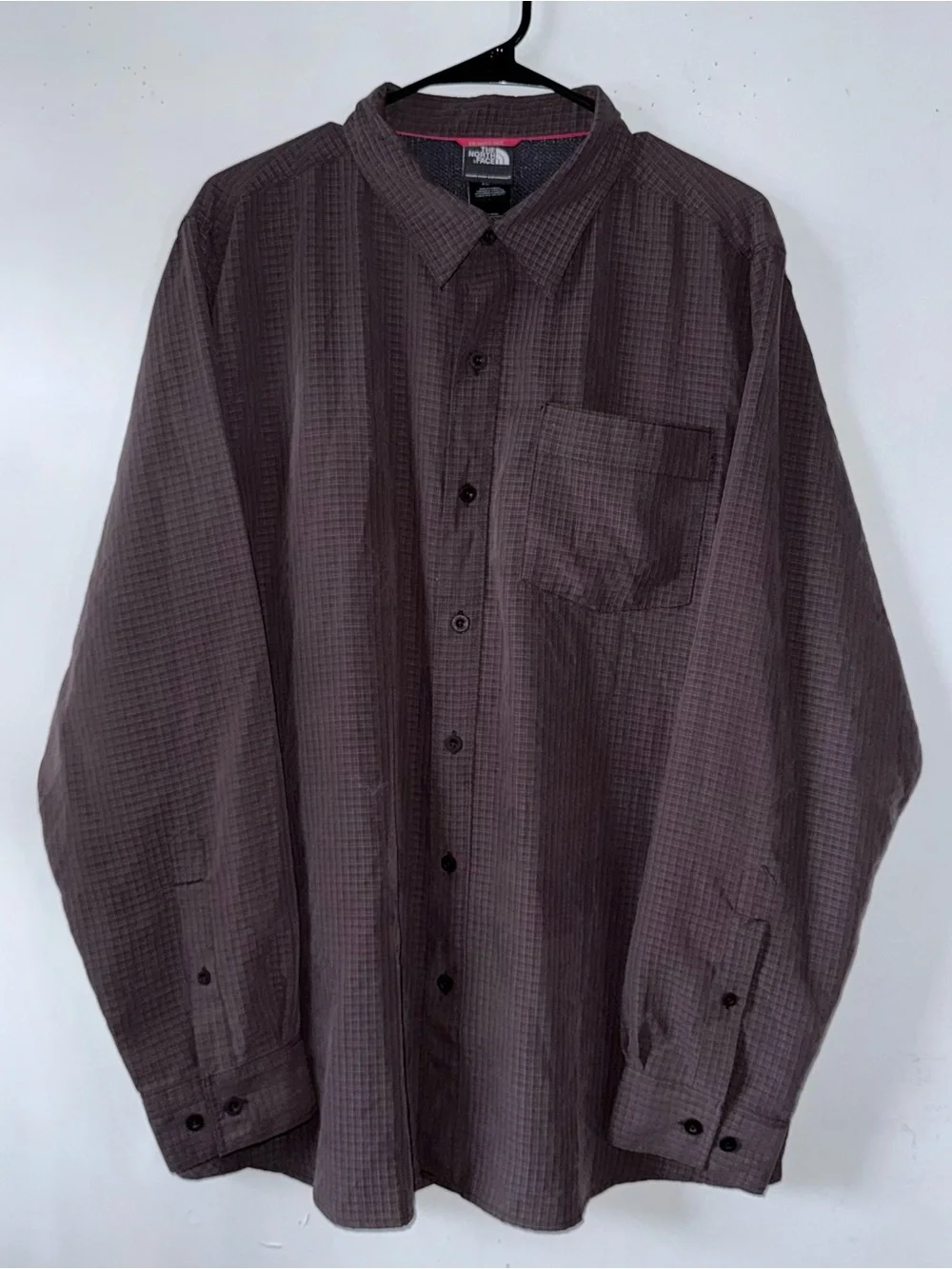 The North Face Performance Long Sleeve Shirt Men's XL Brown Outdoor